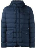 Herno Padded Jacket, Men's, Size: 52, Blue, Polyamide/polyurethane/feather Down