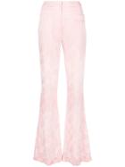 Rejina Pyo Jacquard Flared Trousers - Pink