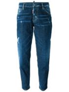 Dsquared2 Hockney Jeans, Women's, Size: 44, Blue, Cotton/spandex/elastane/calf Leather