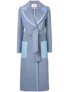 Fendi Belted Single-breasted Coat - Blue