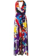 Balmain Multiprint Halterneck Gown - Multicolour