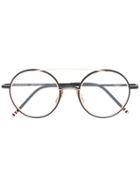 Thom Browne Eyewear Black Iron & 18k Gold Optical Glasses