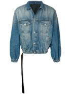 Unravel Project Drawstring Denim Jacket - Blue