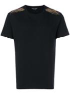 Alexander Mcqueen Feather Embroidered T-shirt - Black