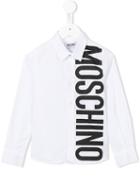 Moschino Kids Logo Print Shirt, Toddler Boy's, Size: 4 Yrs, White