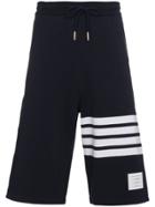 Thom Browne Sweatshorts With Engineered 4-bar Stripe - Blue