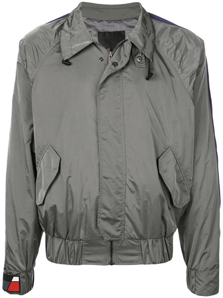 D.gnak Elasticated Hem Bomber Jacket - Grey