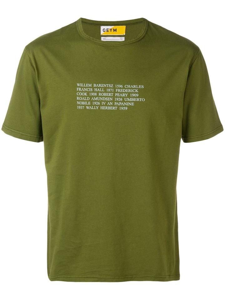 Geym Loose Printed T-shirt - Green