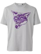 Undercover Fox Print T-shirt, Men's, Size: 3, Grey, Cotton