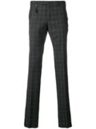 Incotex Check Slim Fit Trousers - Grey