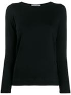 La Fileria For D'aniello Long Sleeve Jersey Top - Black
