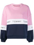 Tommy Jeans Oversized Colour Block Sweatshirt - Pink