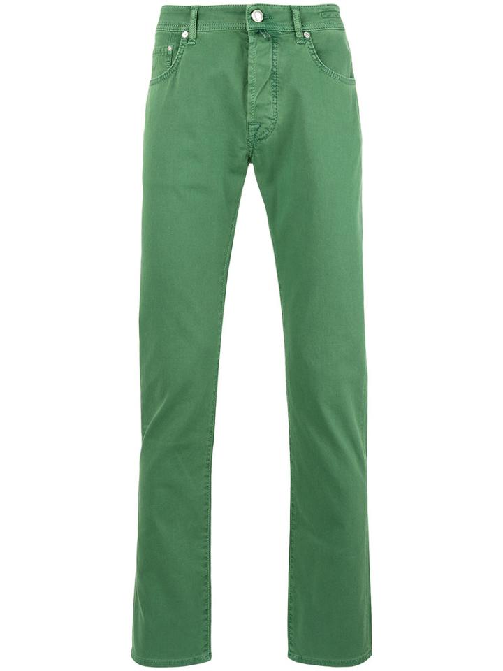 Jacob Cohen - Slim-fit Trousers - Men - Cotton/spandex/elastane - 38, Green, Cotton/spandex/elastane