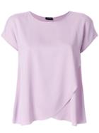 Emporio Armani Silk Draped T-shirt - Pink & Purple