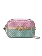 Gucci Laminated Leather Small Shoulder Bag - Pink