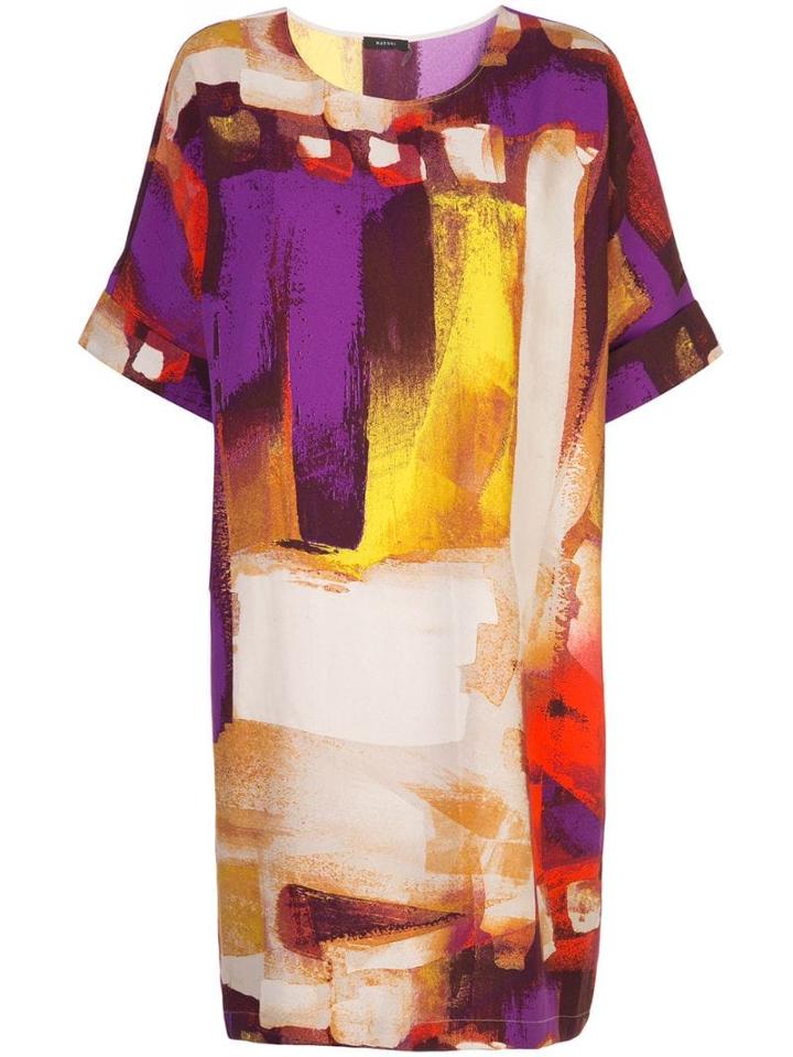 Natori Short Brushstroke Print Dress - Multicolour