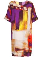 Natori Short Brushstroke Print Dress - Multicolour