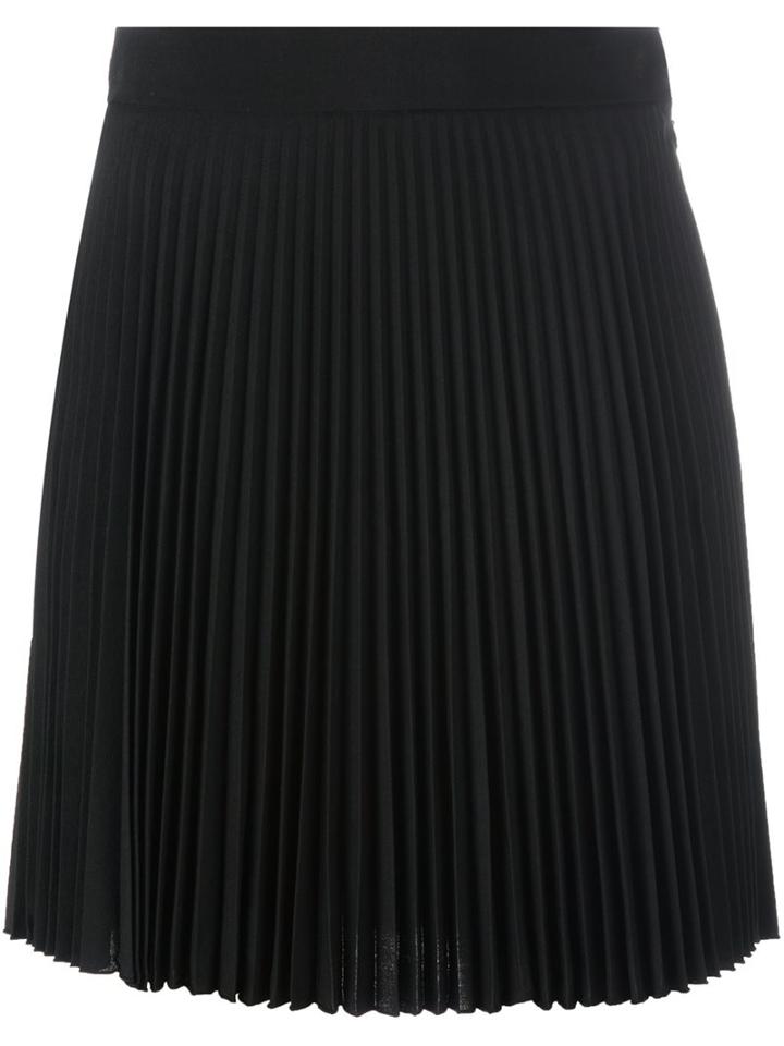 Antonio Berardi Pleated Mini Skirt, Women's, Size: 42, Black, Virgin Wool