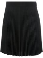 Antonio Berardi Pleated Mini Skirt, Women's, Size: 42, Black, Virgin Wool