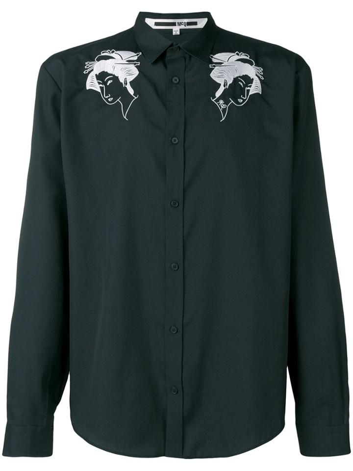 Mcq Alexander Mcqueen Geisha Patch Shirt - Black