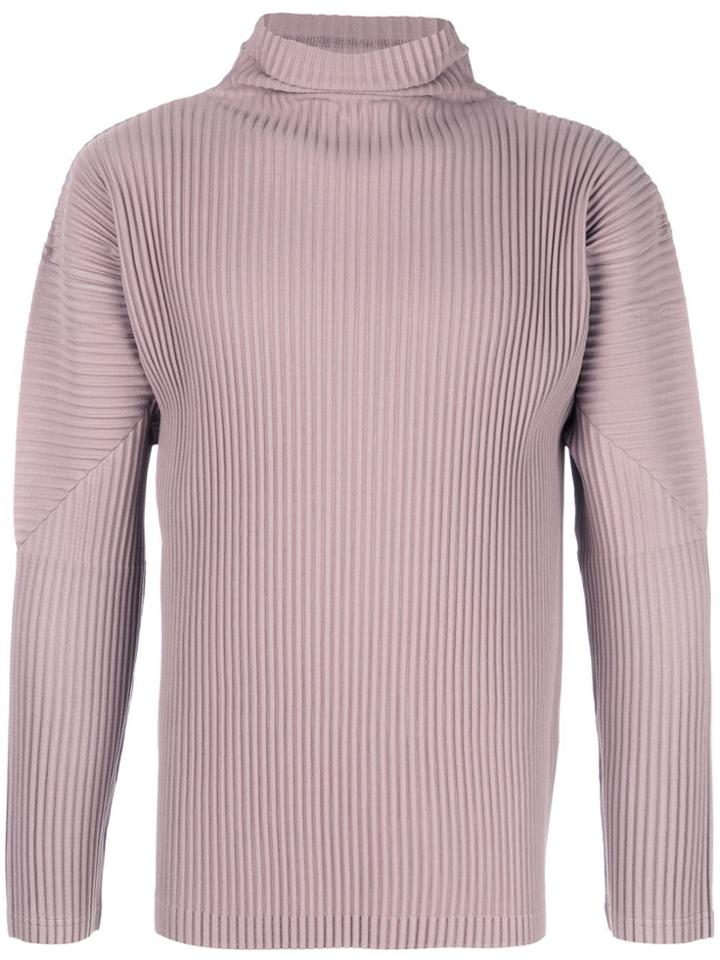 Homme Plissé Issey Miyake High Neck T-shirt - Pink