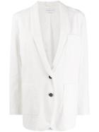 Patrizia Pepe Tuxedo-style Single Breasted Blazer - White