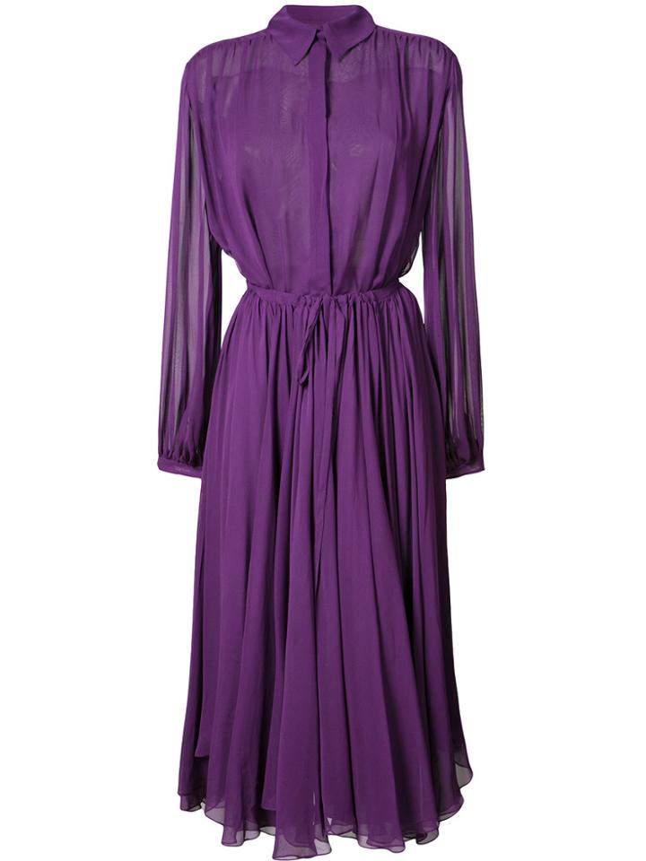 By. Bonnie Young Drawstring Midi Dress - Pink & Purple