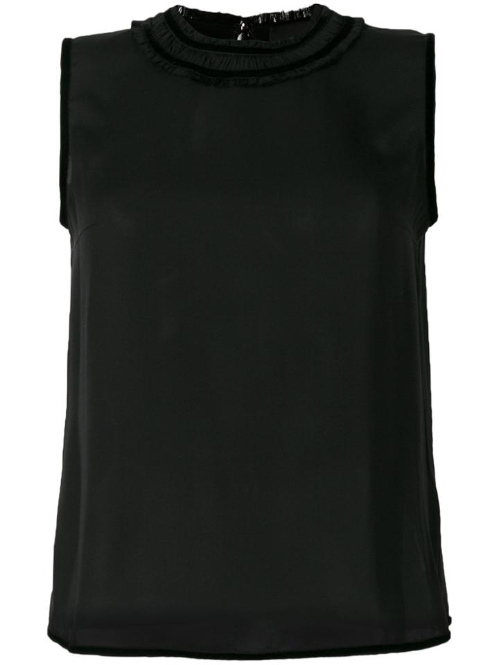 Dsquared2 Velvet Trim Tank Top - Black
