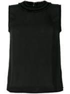 Dsquared2 Velvet Trim Tank Top - Black