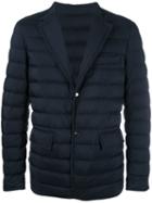 Moncler Bardiou Padded Jacket, Men's, Size: 4, Blue, Polyamide/calf Leather/feather Down