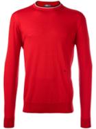 Dior Crew Neck Jumper, Men's, Size: Large, Red, Virgin Wool