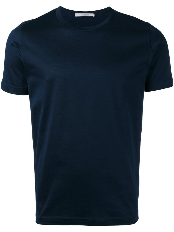 La Fileria For D'aniello Classic T-shirt, Men's, Size: 46, Blue, Cotton