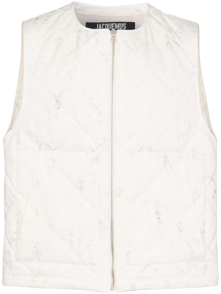 Jacquemus Romarin Padded Cotton Gilet - White