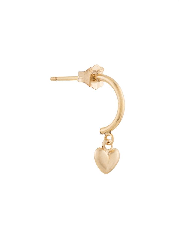 Petite Grand Gold Heart Mix And Match Earrings - Metallic