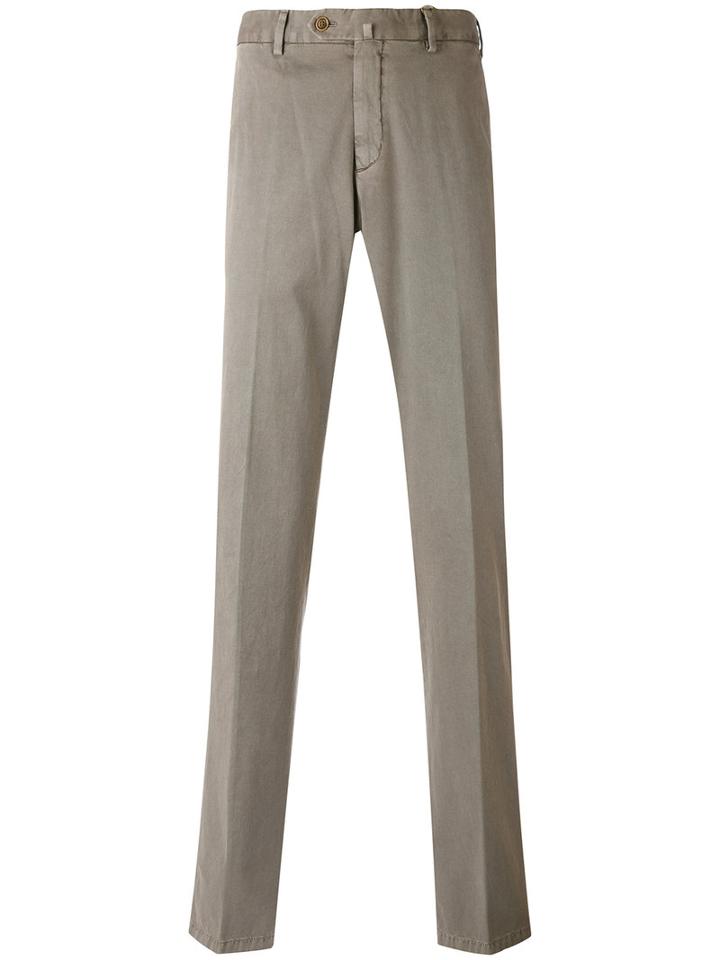 Loro Piana - Straight Pleated Trousers - Men - Cotton/spandex/elastane - 48, Nude/neutrals, Cotton/spandex/elastane