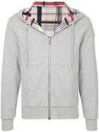 Moncler Gamme Bleu Checked Lining Hoodie - Grey