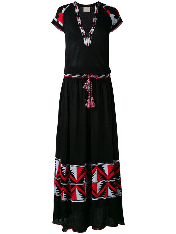 Laneus - Shift Maxi Dress - Women - Cotton/viscose - 40, Black, Cotton/viscose