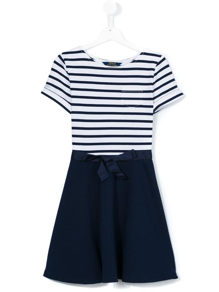 Polo Ralph Lauren - Striped Flared Dress - Kids - Polyester/spandex/elastane/viscose - 14 Yrs, White