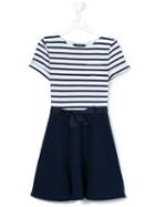 Polo Ralph Lauren - Striped Flared Dress - Kids - Polyester/spandex/elastane/viscose - 14 Yrs, White