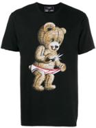 Domrebel Bear Print T-shirt - Black