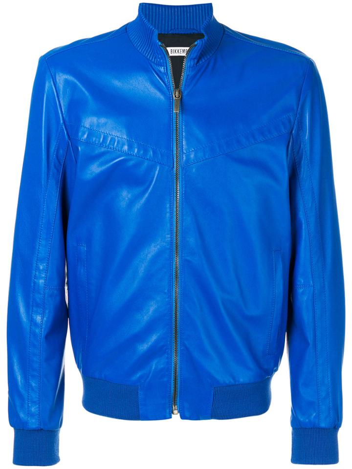 Dirk Bikkembergs Panelled Bomber Jacket - Blue