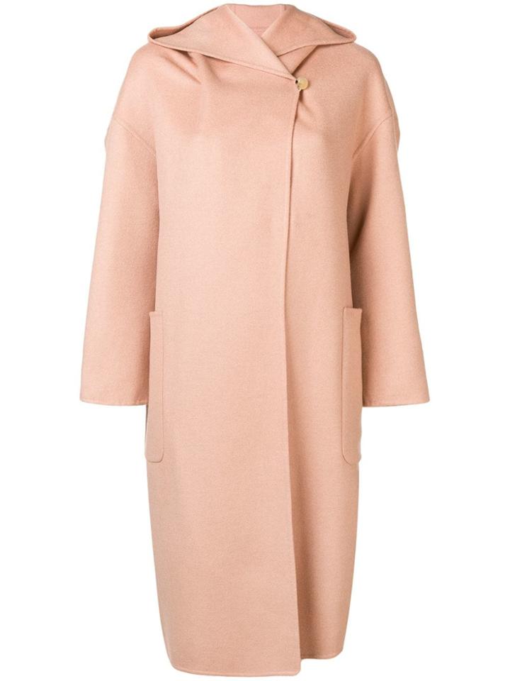 Max Mara Hooded Shawl Collar Coat - Neutrals