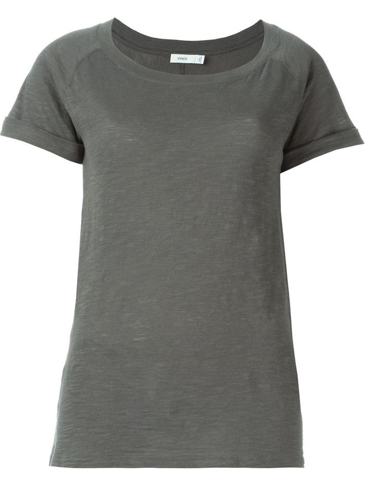 Vince Scoop Neck T-shirt, Women's, Size: Xs, Grey, Cotton