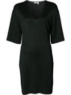 Lanvin Deep V-neck Dress, Women's, Size: Large, Black, Viscose