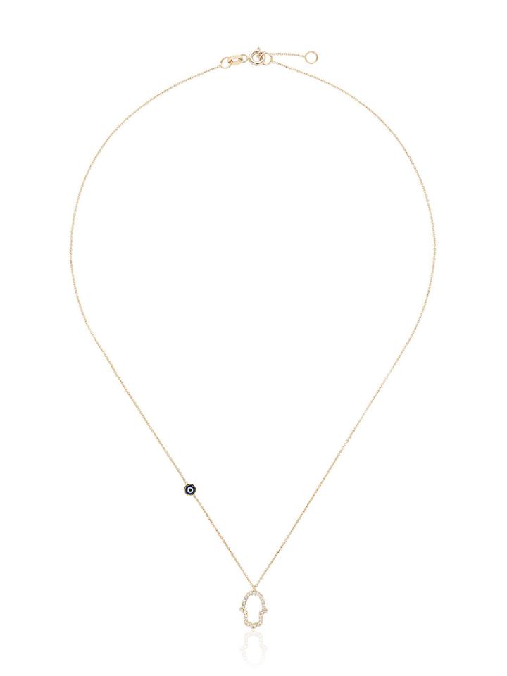 Alemdara 18k Yellow Gold And Diamond Hamra Necklace - Metallic