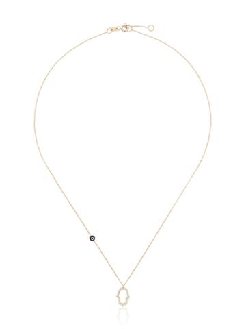 Alemdara 18k Yellow Gold And Diamond Hamra Necklace - Metallic