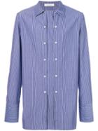 Delada - Striped Buttoned Shirt - Men - Cotton - 2, Blue, Cotton