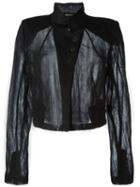 Ann Demeulemeester Sheer Jacket, Women's, Size: 40, Black, Nylon/cotton/rayon