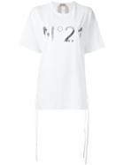 No21 Logo Print T-shirt, Women's, Size: 38, White, Cotton