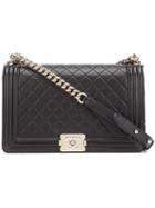 Chanel Vintage Quilted Boy Crossbody Bag, Black